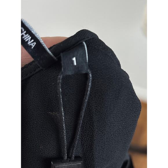 B27 The Kooples Burnout Velvet Mini Dress Womens 1 US 4 Floral Parisian Chic - Picture 12 of 14